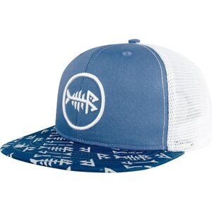 Blue  100% cotton shell and 100% polyester Men's and Woman's Mesh Hat